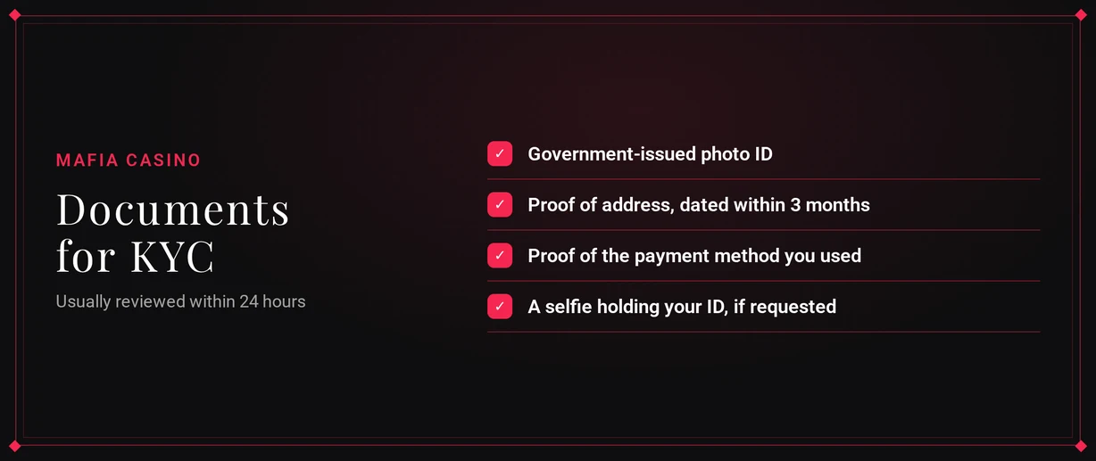 Assemble identity verification documents